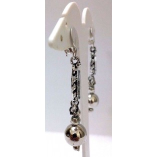 Silver Oxidized Earrings Jhumka Jhumki Chandelier Dangle Drop Long - Fold Over
